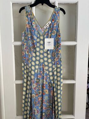 DVF Optimus Mix Print Handkerchief Hem Dress. NWT!